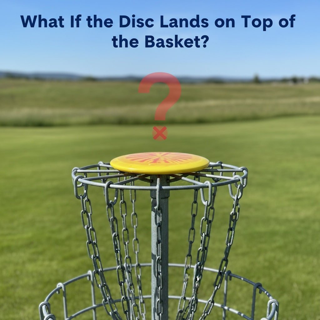 what if disc lands on top of basket